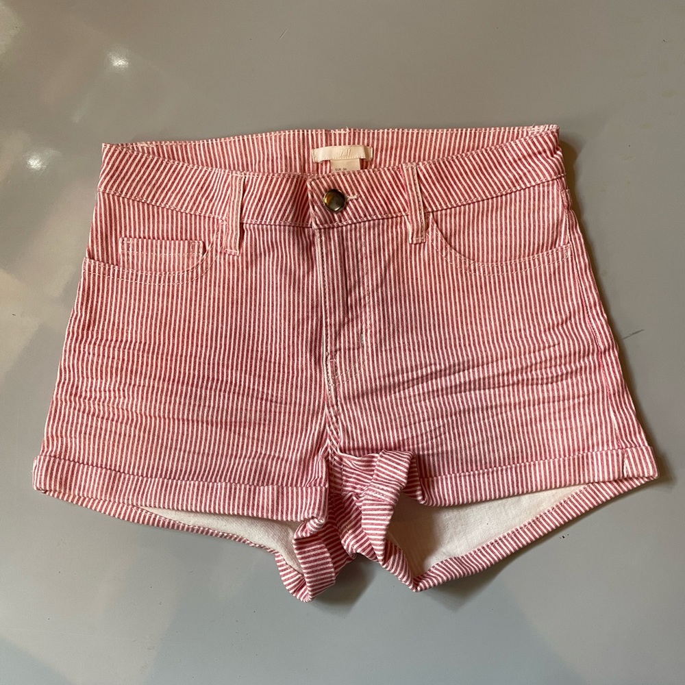 H&M | Striped denim shorts
